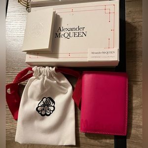 Alexander McQueen Pink Graffiti Card Holder